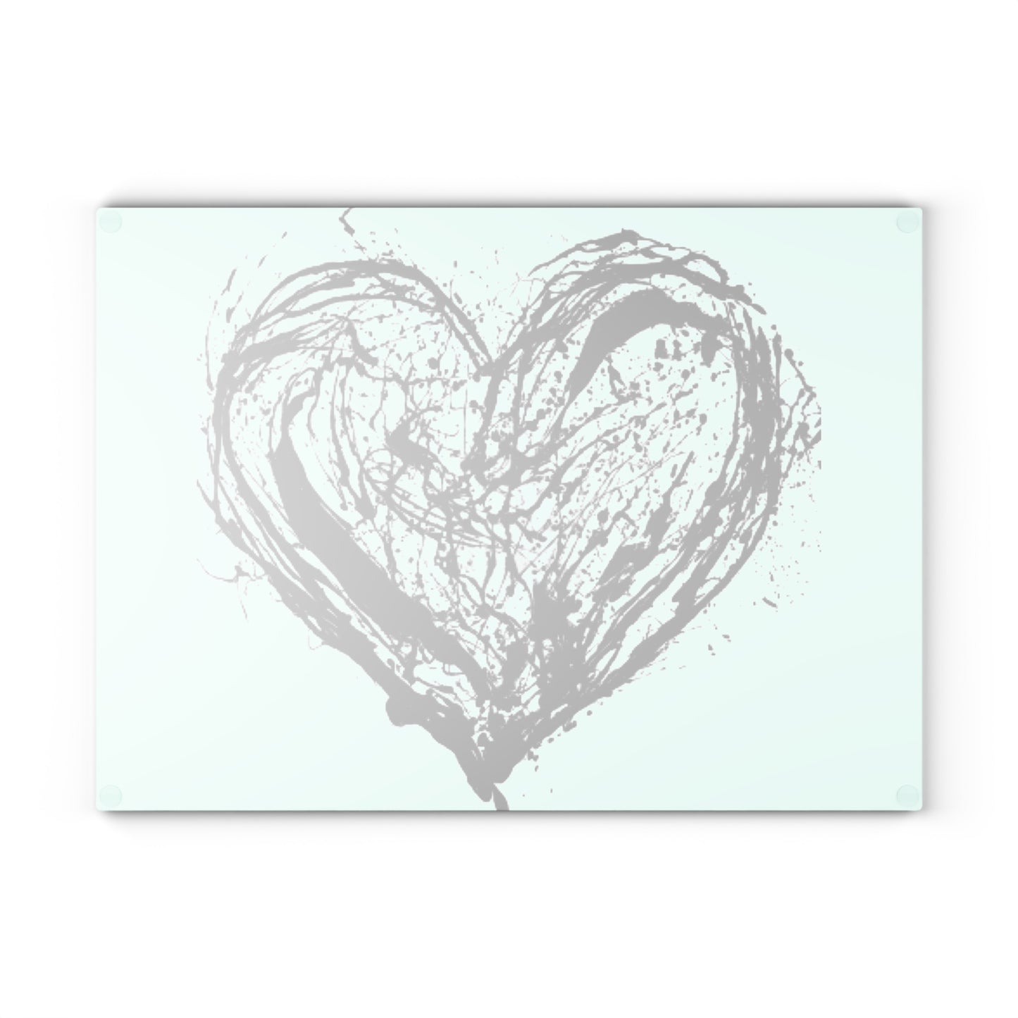 CROOK'D — Black Heart — Glass Cutting Board