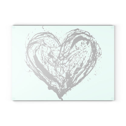 CROOK'D — Black Heart — Glass Cutting Board