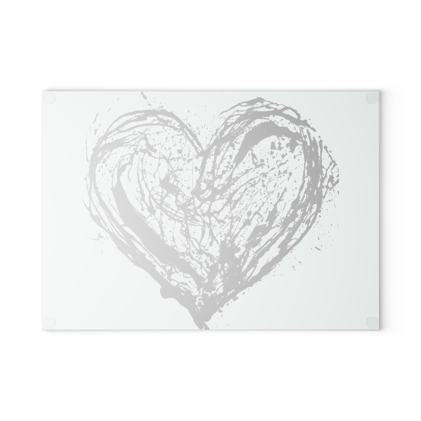 CROOK'D — Black Heart — Glass Cutting Board