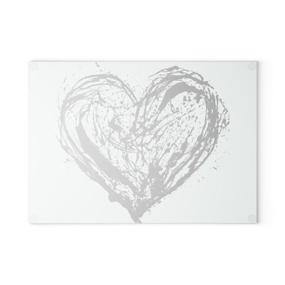 CROOK'D — Black Heart — Glass Cutting Board