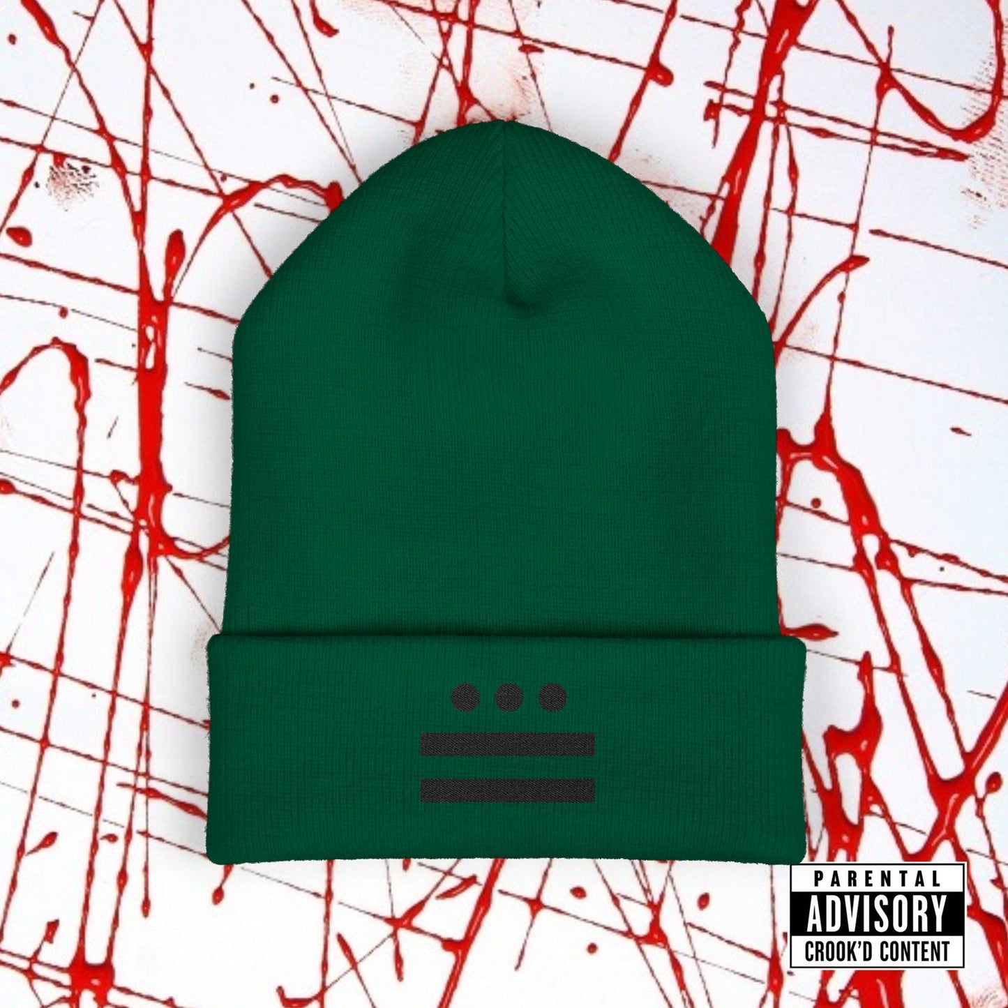 Crook'D Cuffed Beanie (Embroidered)