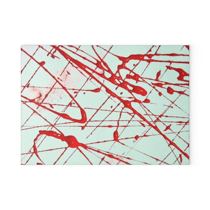 CROOK'D 'Splatter' — Glass Cutting Board