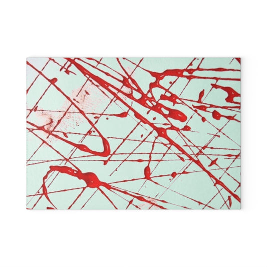 CROOK'D 'Splatter' — Glass Cutting Board