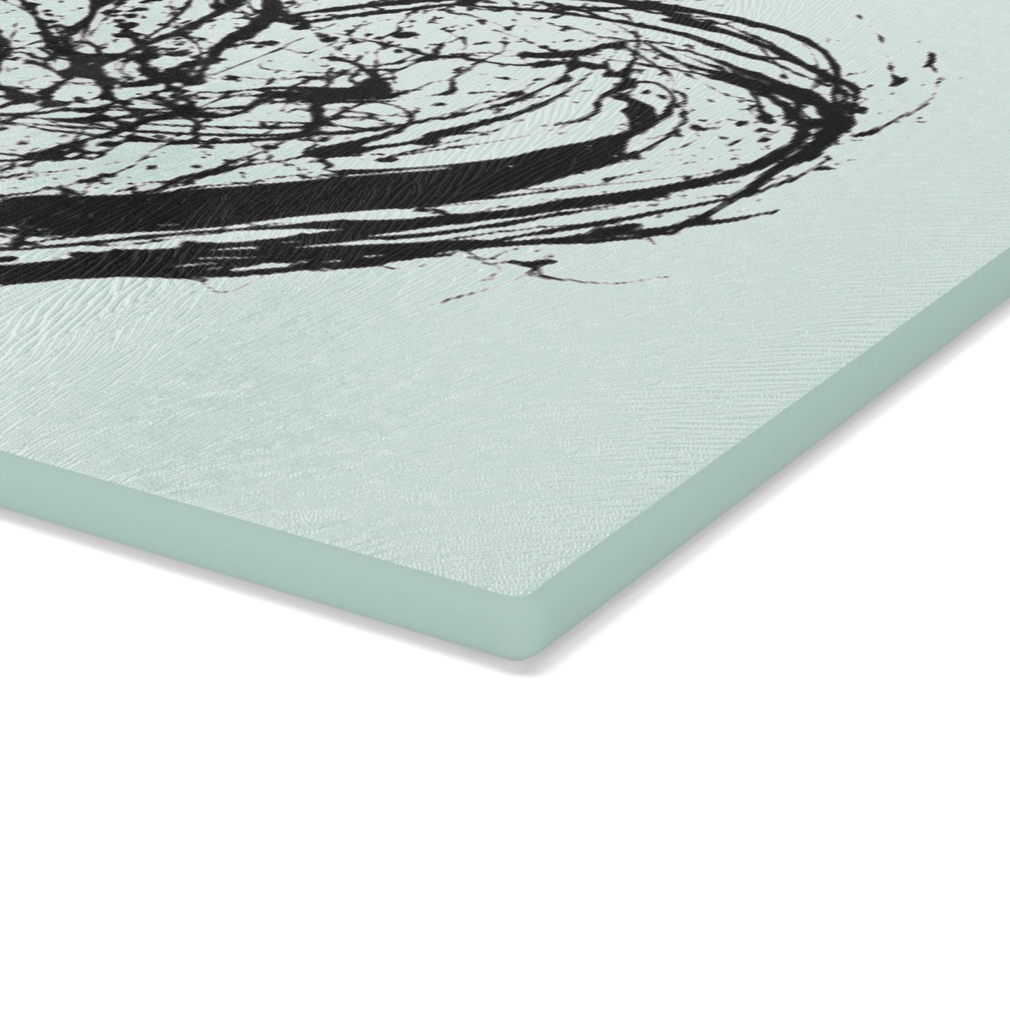 CROOK'D — Black Heart — Glass Cutting Board