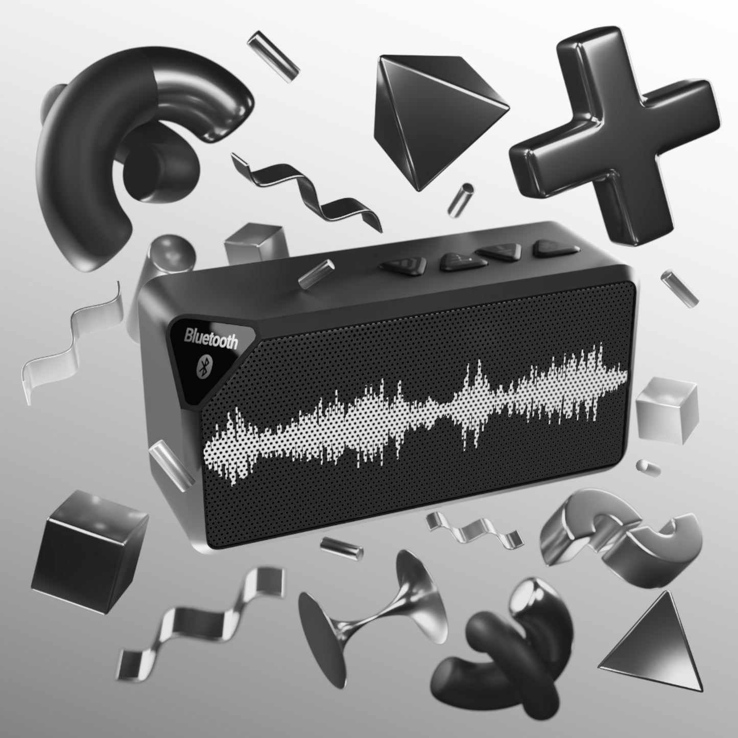CROOK'D Bluetooth Speaker with Soundwave Grill – Portable Wireless Audio