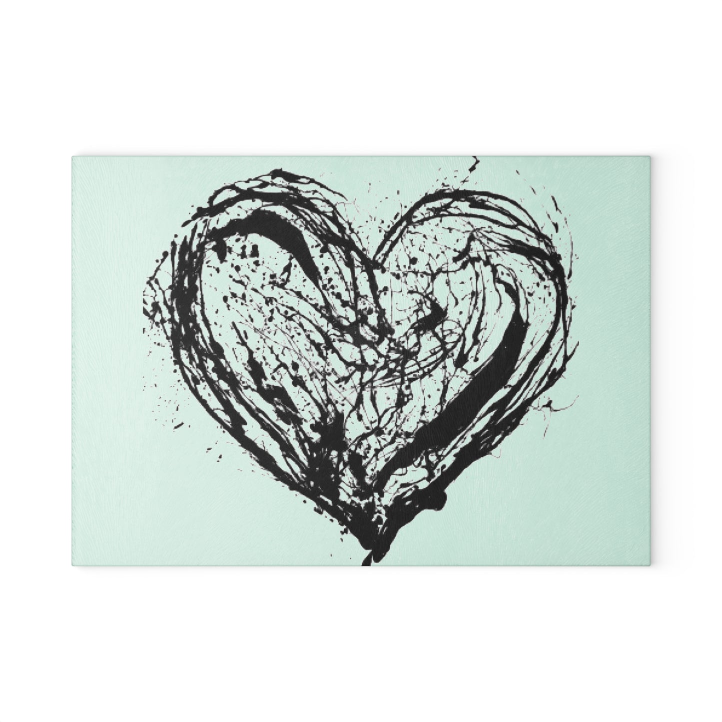 CROOK'D — Black Heart — Glass Cutting Board