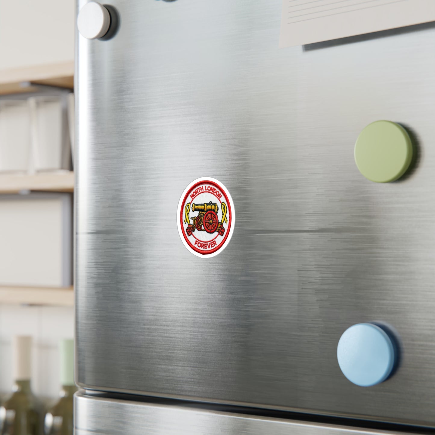 'North London Forever' Cannon Crest — Vinyl Sticker Kiss-Cut Decal