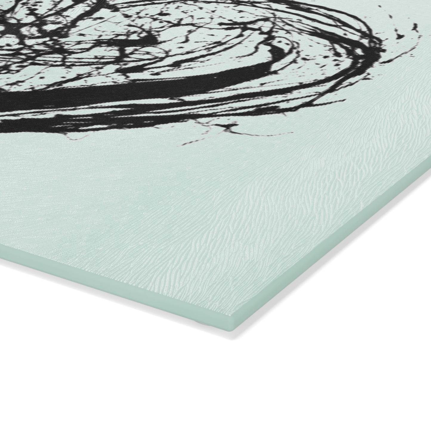 CROOK'D — Black Heart — Glass Cutting Board