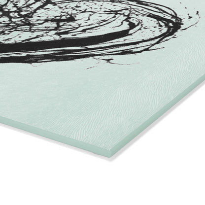CROOK'D — Black Heart — Glass Cutting Board