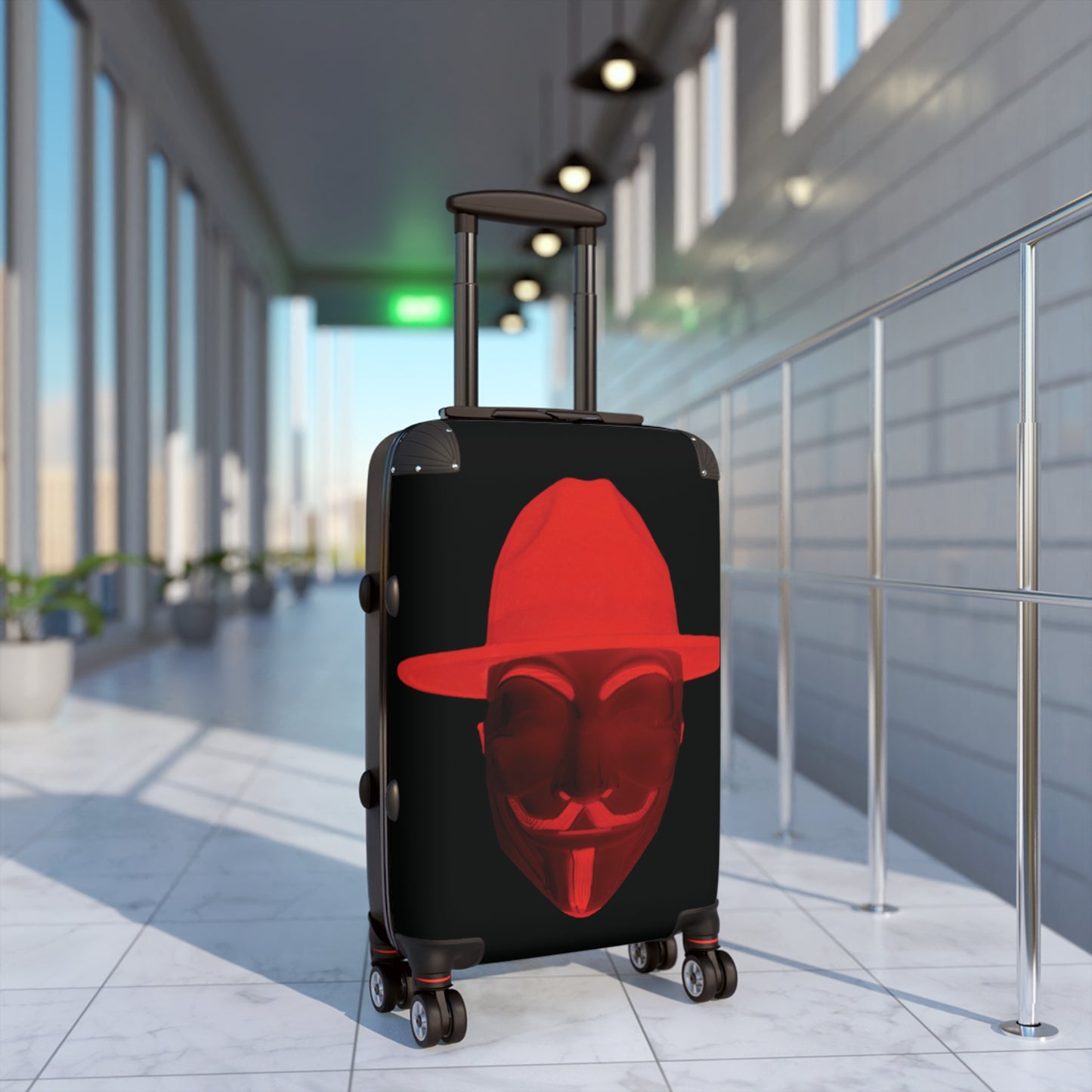 CROOK'D Red 'ANON' Suitcase